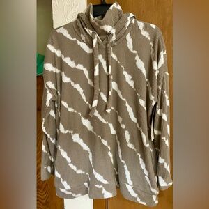 Women’s Ribbed Pullover Hoodie Size L